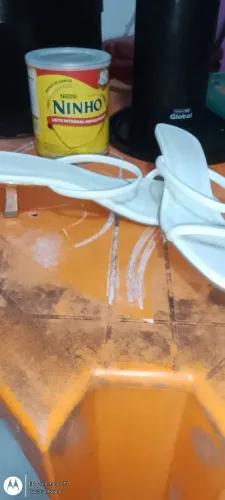 Sandália saltinho branco 38