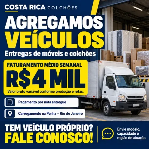 AGREGAMOS VEÍCULOS - Entregas de móveis e colchões - RJ