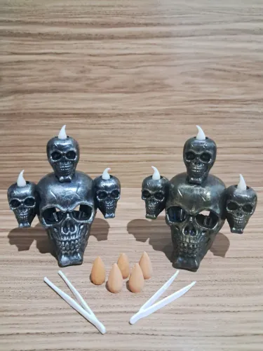 Luminária Caveira Halloween 2pcs