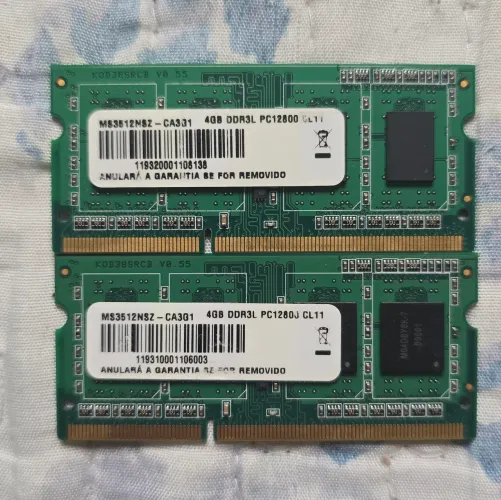 Lote 10 memórias DDR3L 4GB PC12800