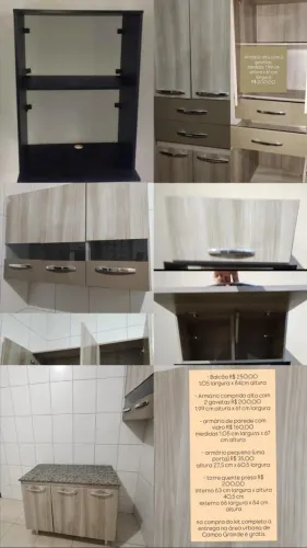 kit 5 armários de cozinha