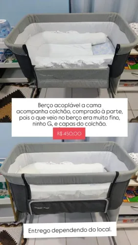 Berço acoplável a cama 