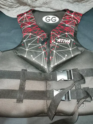 Colete Salva-Vidas Esportivo - Tamanho GG - Ativa 55 - Neoprene Vermelho