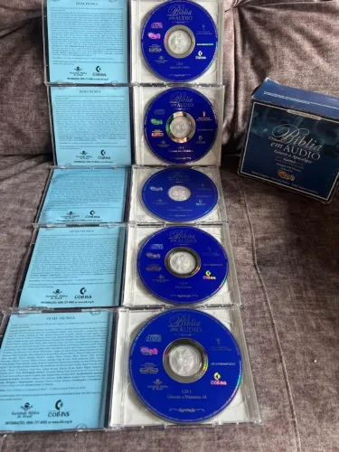 Biblia em áudio MP3 Cid Moreira narração NTLH - 9 cd's