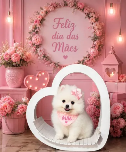 Lulu da pomerania femea branca vacinada