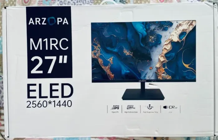 Monitor Gamer, 27, 2K, QHD, 180Hz, IPS, ARZOPA, FreeSync, G-SYNC, Monitor para PC, Gamer,