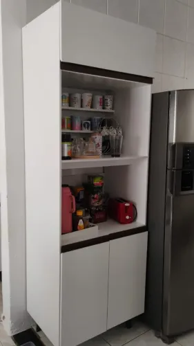 Armário de Cozinha Torre Quente 70 cm 3 Portas Branco - Madesa