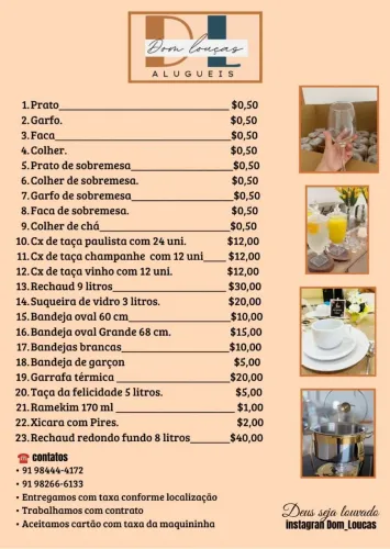 Aluguel de louças