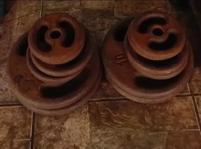 4 anilhas de 10kg