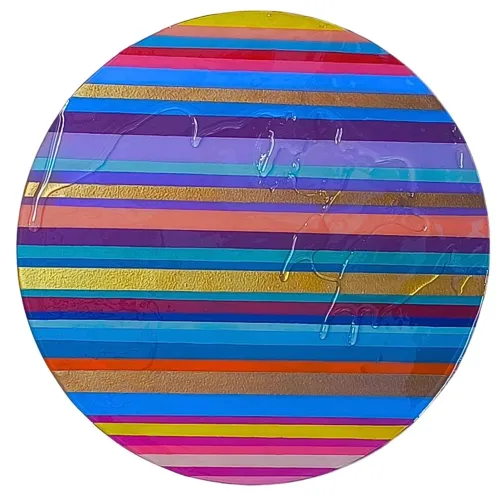 Quadro mandala decorativo em MDF com Resina 
