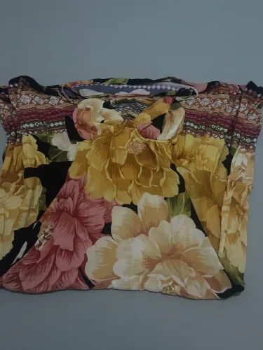 Vestido cropped floral farm