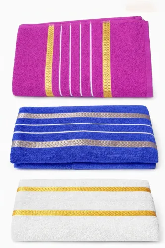 kit 3 toalha de banho grande 135x68 100% algodao