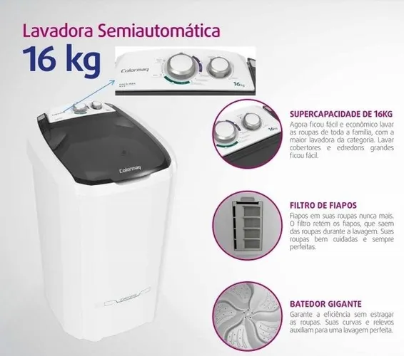 Tanquinho Colormaq 16kg Branco ** novo na caixa **