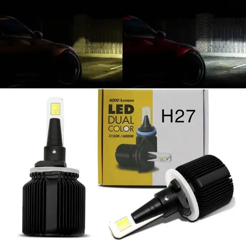Par Lâmpada Dual Color  H27 P/ Milha - Colbalt Onix I30 Prisma Tucson Veloster Sportage