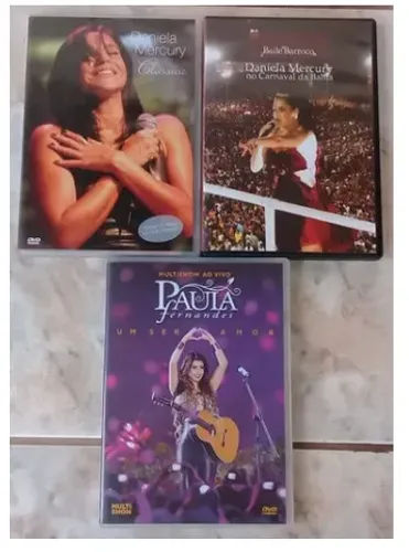 daniela mercury(2dvd) e 1 paula fernandes-originais
