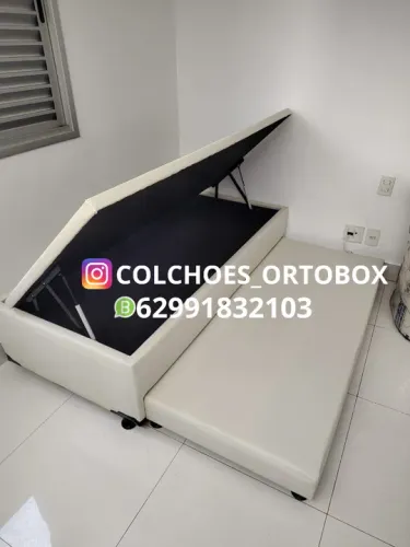 Box baú Solteiro com auxiliar na espuma D28 selada