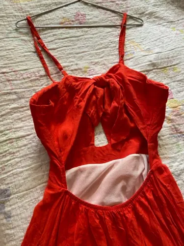 Vestido Vermelho de Alça - Tamanho M