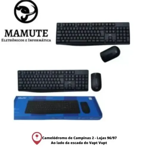Kit Teclado E Mouse Sem Fio Multimídia Usb 1600dpi Tc270