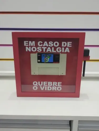 Quadro Gamer Decor Life Nostalgia Mario World snes (Cartucho Luminoso)