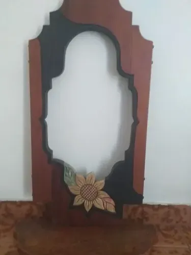 Moldura espelho madeira 60x94 antiga 