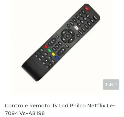Controle remoto similar Philco LCD smart