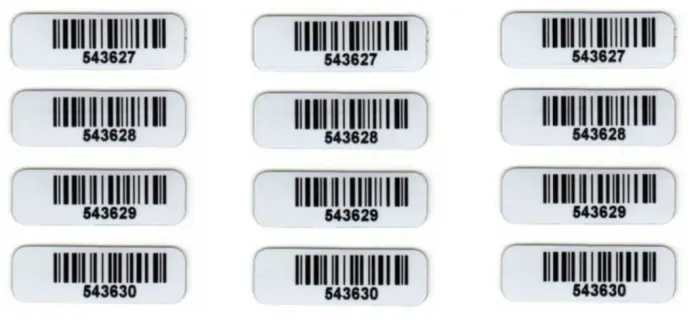 Lote C/1.000 Etiquetas Impressas Código De Barras Sequencial