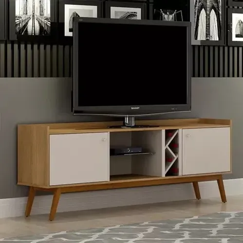 Rack Para TV até 60" 02 Portas com Adega 1.80m. Produto Novo Direto de Fábrica.