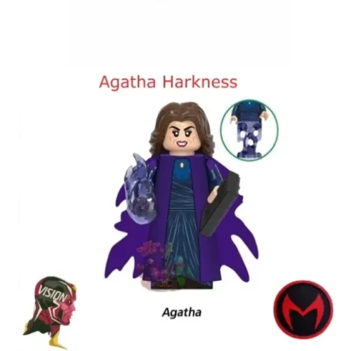 Agatha harkness minifigure de coleção Marvel feiticeira escarlate