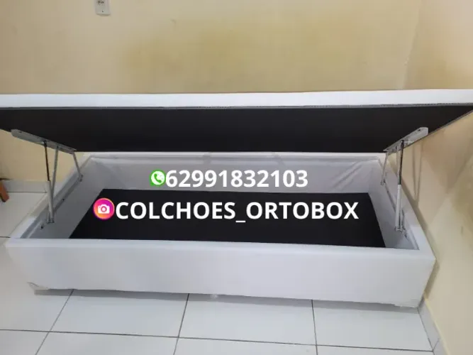 Cama box Baú Solteiro com um ano de garantia