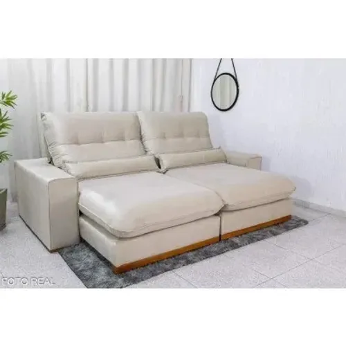 Sofá Retrátil Reclinável 2.50m Moscou D33 e Molas Ensacadas rf554