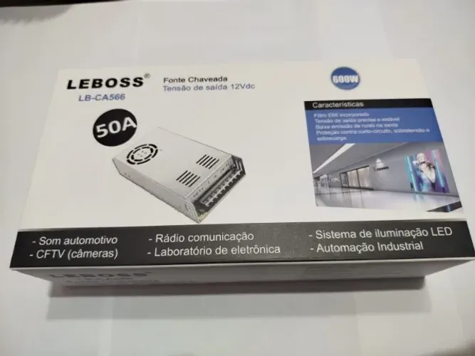 Fonte chaveada 50 amperes 12v bivolt  (Distribuidora JK Eletrônicos)