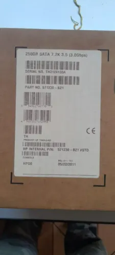 HP HD SATA II 250GB 3G 7.2K RPM LFF 3.5 PN: 571230-B21