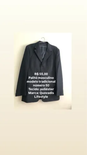 Somente o Palitó masculino número 50