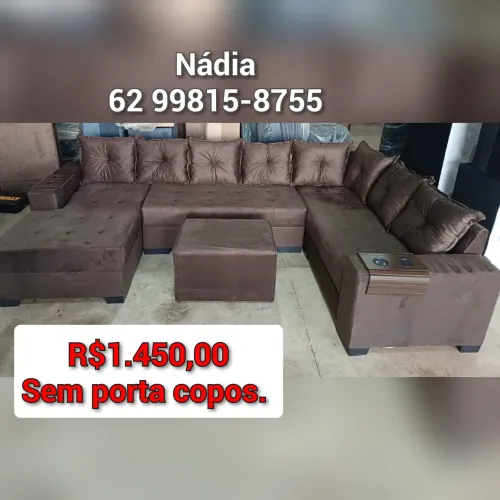 Sofá marrom chocolate