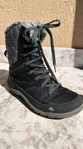 Bota Feminina De Trilha Na Neve Impermeável Sh100 High