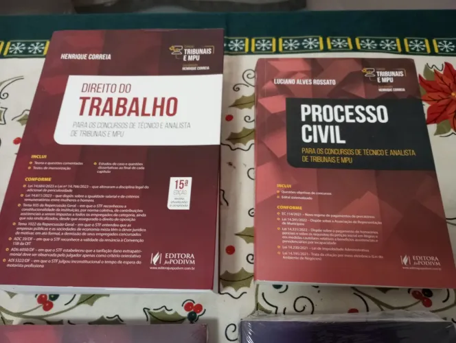6 Livros de Estudo p/ Concurso Público Tribunais e MPU 