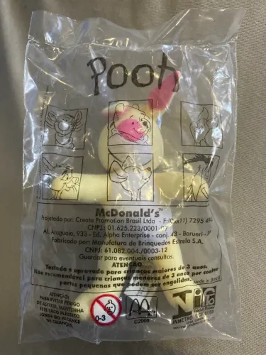 Pelúcia Coleção Ursinho Pooh Mcdonald's ano 2000 ainda na bolsa lacrada - Coelho Abel 