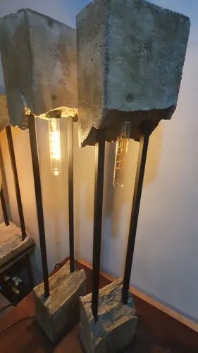 Luminárias de Concreto com Design Industrial