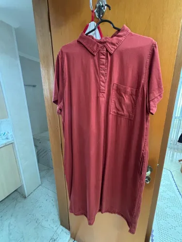 Vestido estilo camisão Gap tamanho G terracota