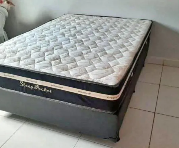 Cama casal e colchão molas ensacadas