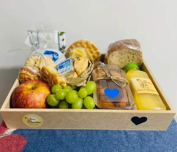 Cesta de café da manhã dia dos pais