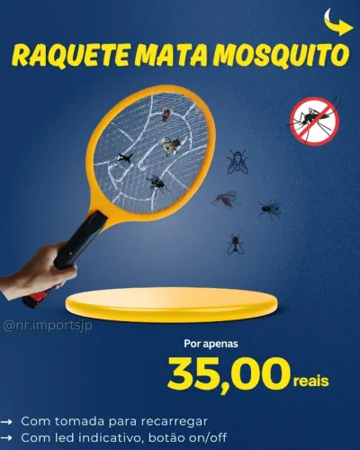 Raquete mata mosquito/moscas
