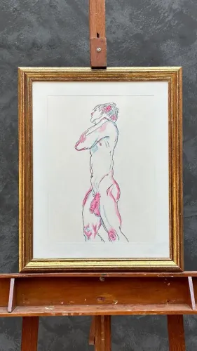 Aquarela Nu Masculino
