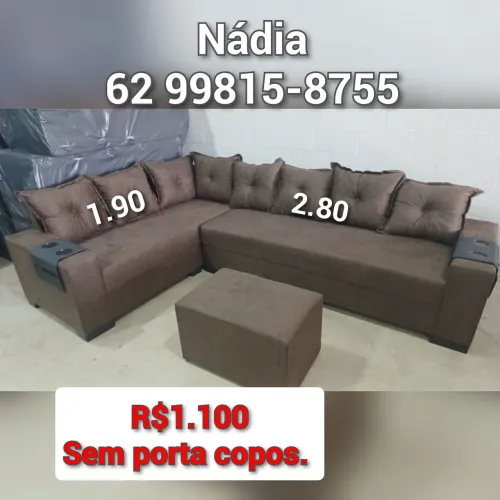Sofá marrom 7 lugares === temos disponibilidade