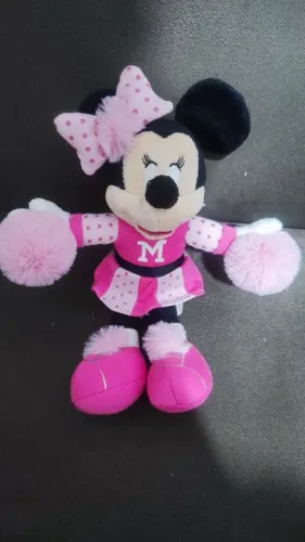 Boneco Minnie Mouse Pelúcia - Uniforme de Torcida