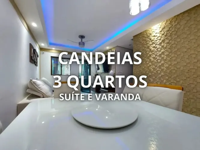 Pronto para morar - Apartamento em Candeias com 3 quartos - Rua Calçada e ônibus