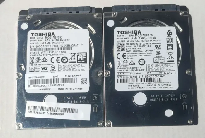 HD 1TB e 500 GB