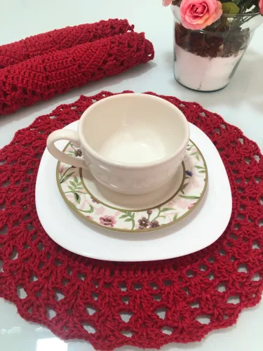 Sousplat de crochê 70,00 /4 peças