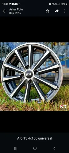 Rodas Eclipse aro15 em até 10x de R$256,00 no cartão de crédito