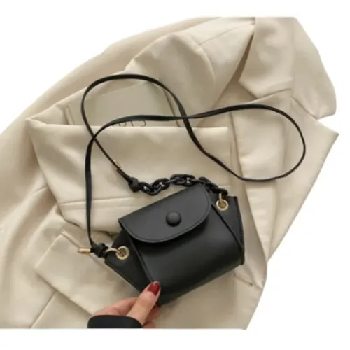  Mini Bolsas  com botão (Preto)